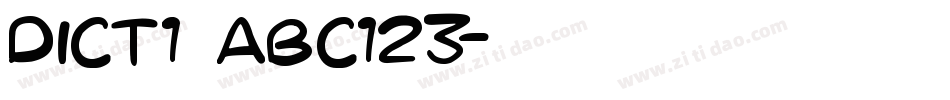dict1 abc123字体转换